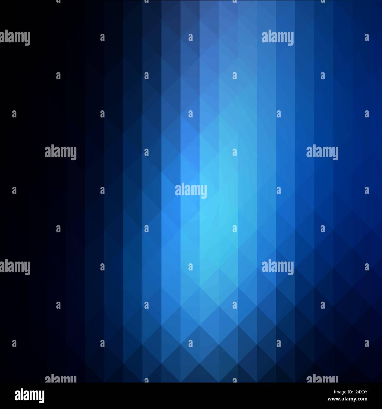Tief und blass blau abstrakten geometrische Hintergrund mit Reihen von Dreiecken, quadratisch Stock Vektor