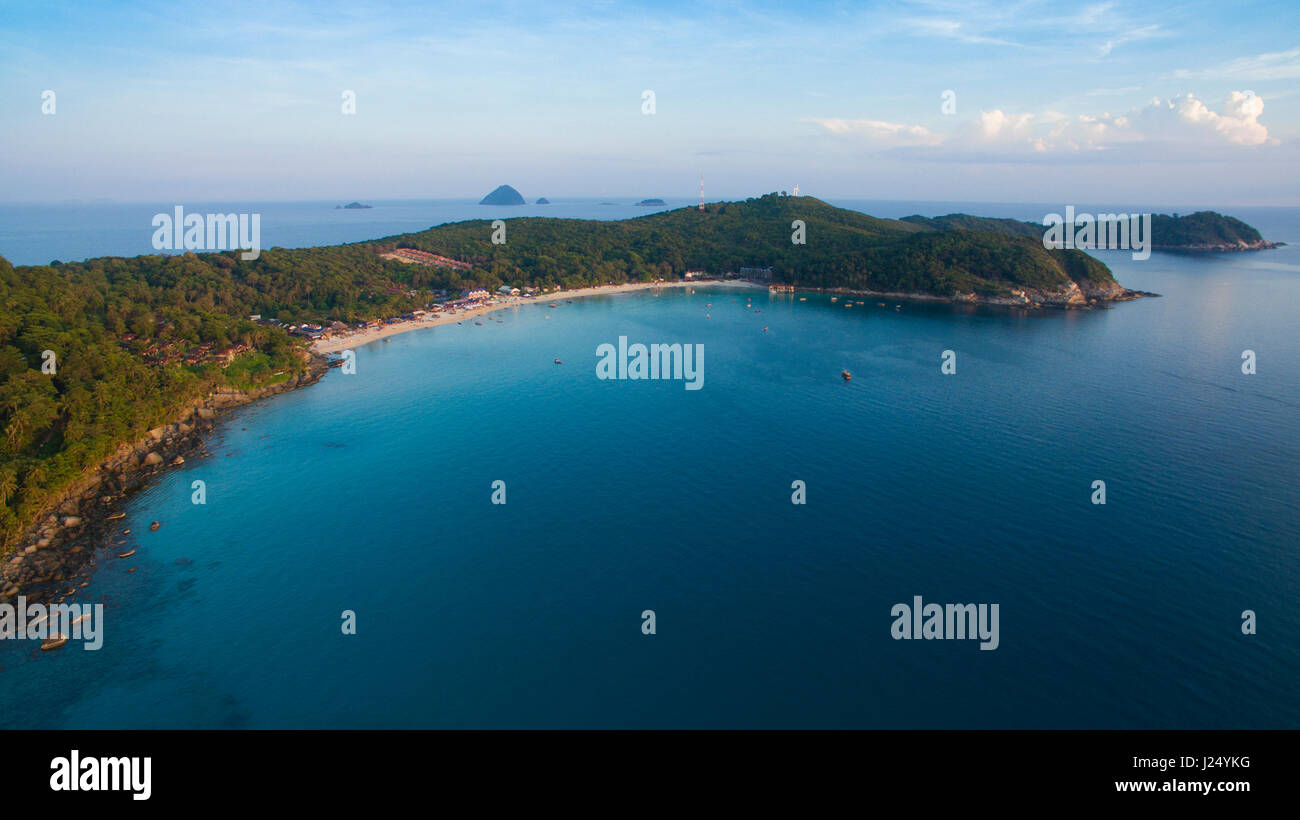 Luftaufnahme von Perhentian Island Ostküste Malaysia Stockfoto