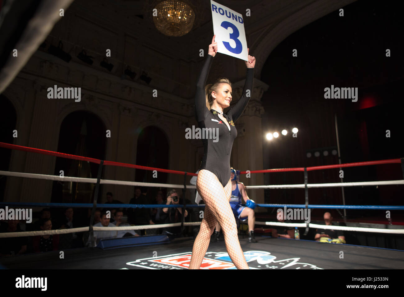 Sammeln Sie weißer Kragen Fight Club, weiß-Box-Event in Stratford Town Hall, organisiert vom Londoner City Warriors Boxclub, England, UK Stockfoto