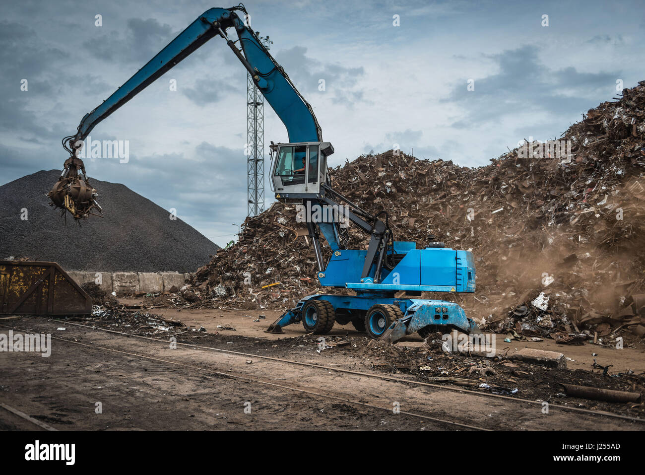 Schrott Metall Umschlagplatz. Stockfoto