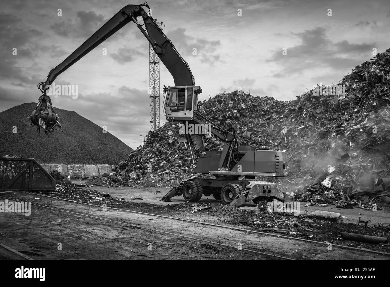 Schrott Metall Umschlagplatz. Stockfoto