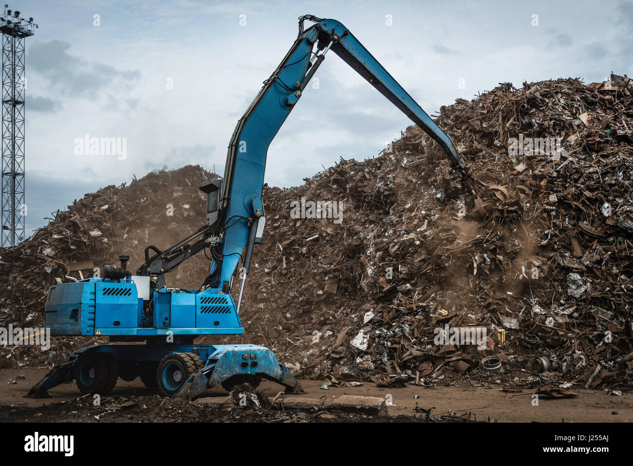 Schrott Metall Umschlagplatz. Stockfoto
