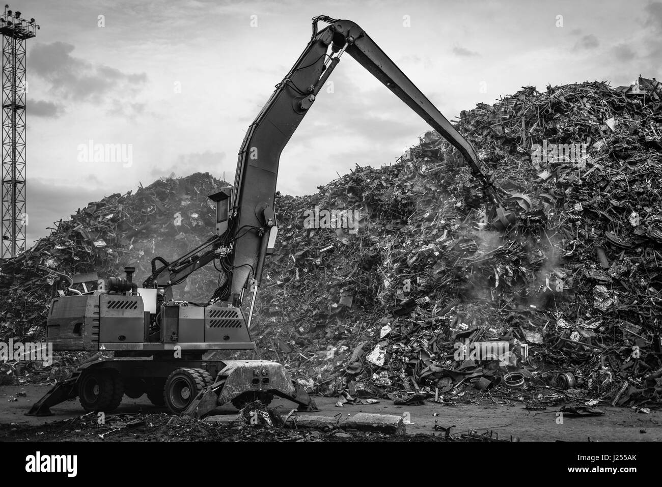 Schrott Metall Umschlagplatz. Stockfoto