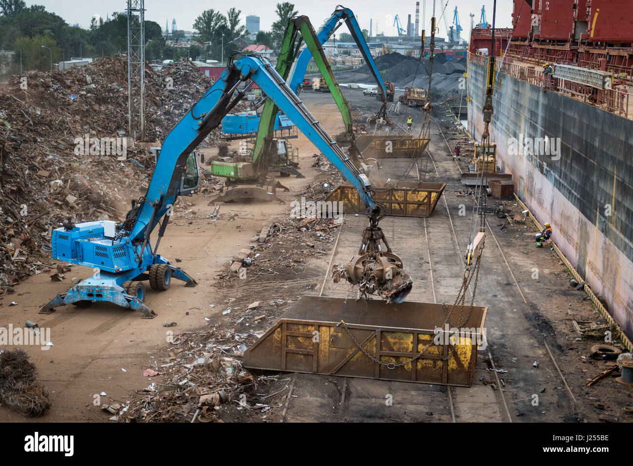 Schrott Metall Umschlagplatz. Stockfoto