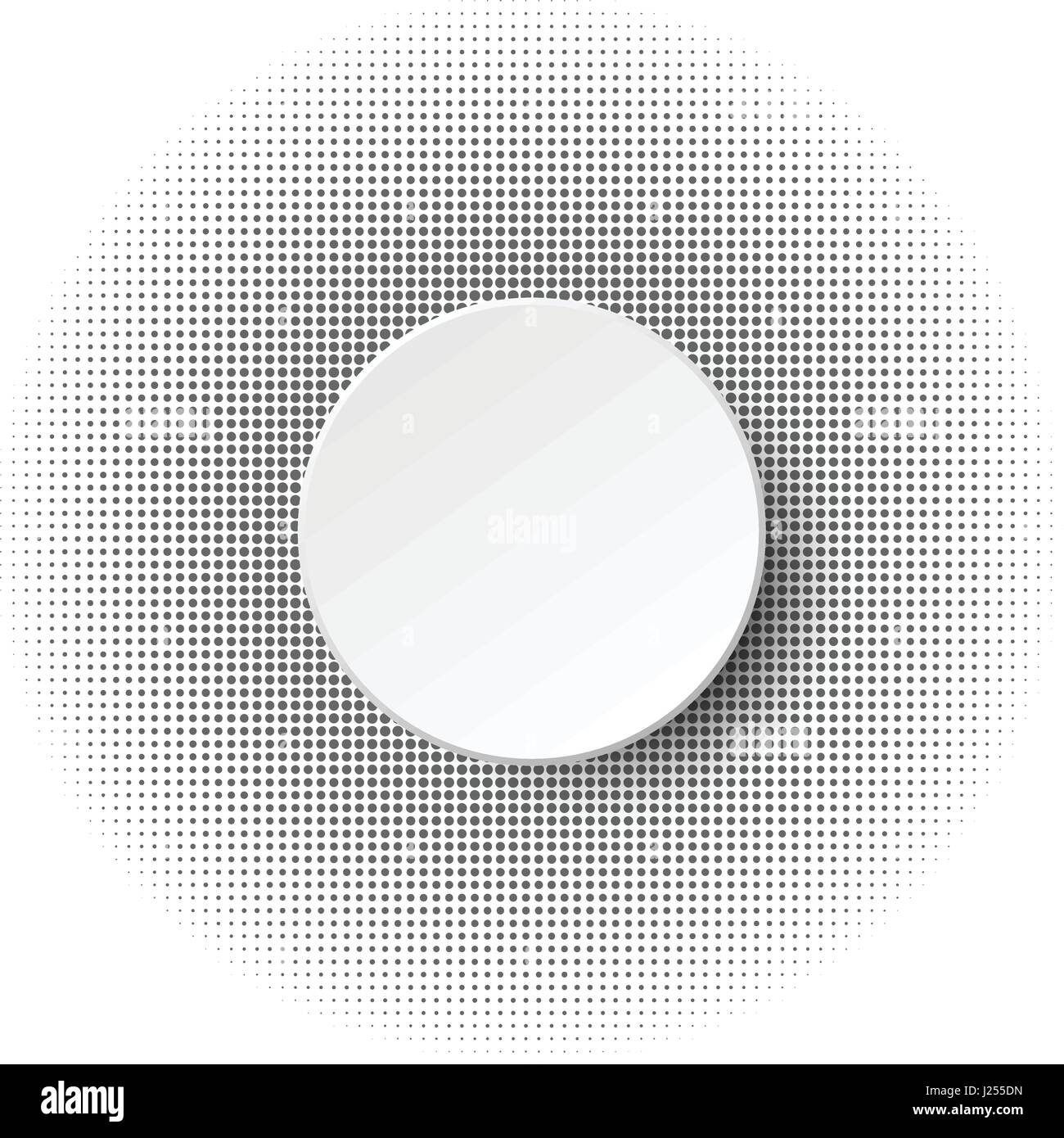 3d Kreis Papier Vektor Design Auf Graue Punkte Halbtonmuster Fur Abstrakte Hintergrund Konzept Stock Vektorgrafik Alamy