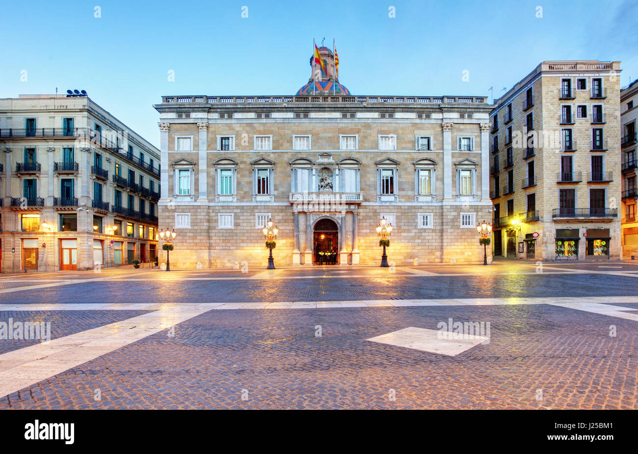 Generalitat von Katalonien Palace in Barcelona, Sant Jaume Platz Stockfoto