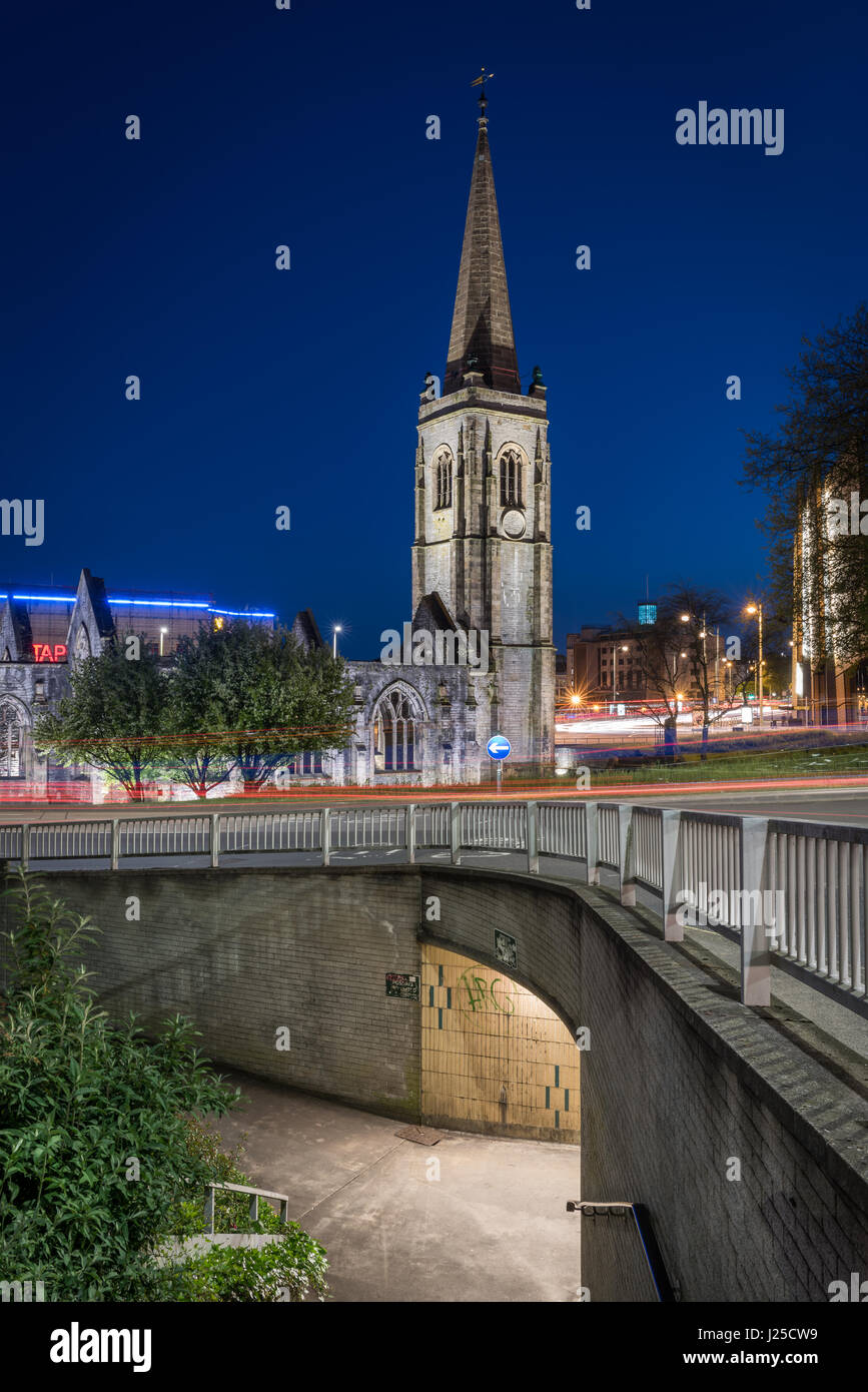 Charles Church - in der Nacht vom 21. März/22. 1941, wurde die Kirche vollständig entkernt durch einen Brand infolge einer schweren Luftangriff und bis 1957 die Ruinen Stockfoto