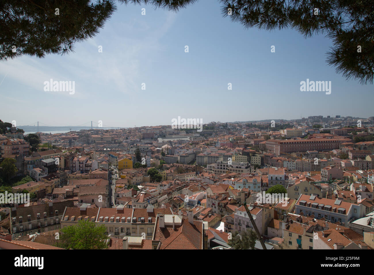 Ein Blick über die Stadt von Lissabon, Portugal. Stockfoto