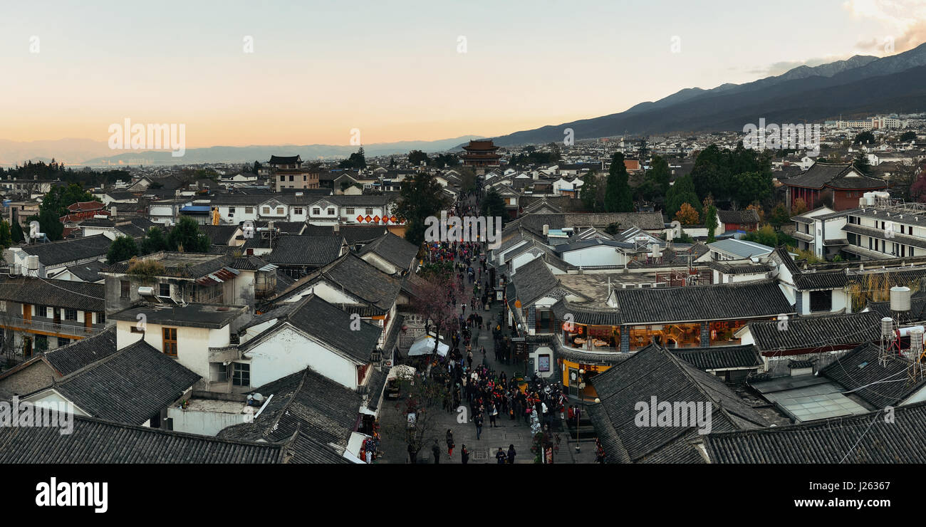 DALI, CHINA - 5 Dez.: Streetview auf 5. Dezember 2014 in Dali, China. DALI ist die alte Hauptstadt von Nanzhao 8-9. Jahrhunderten und Königreich von Dali und Stockfoto