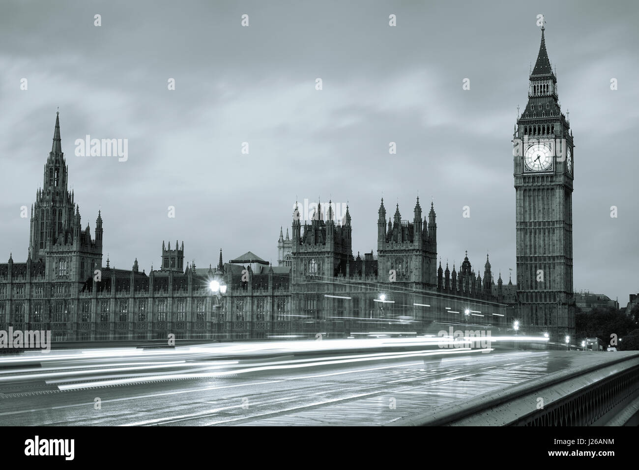 House of Parliament in der Nacht, London. Stockfoto