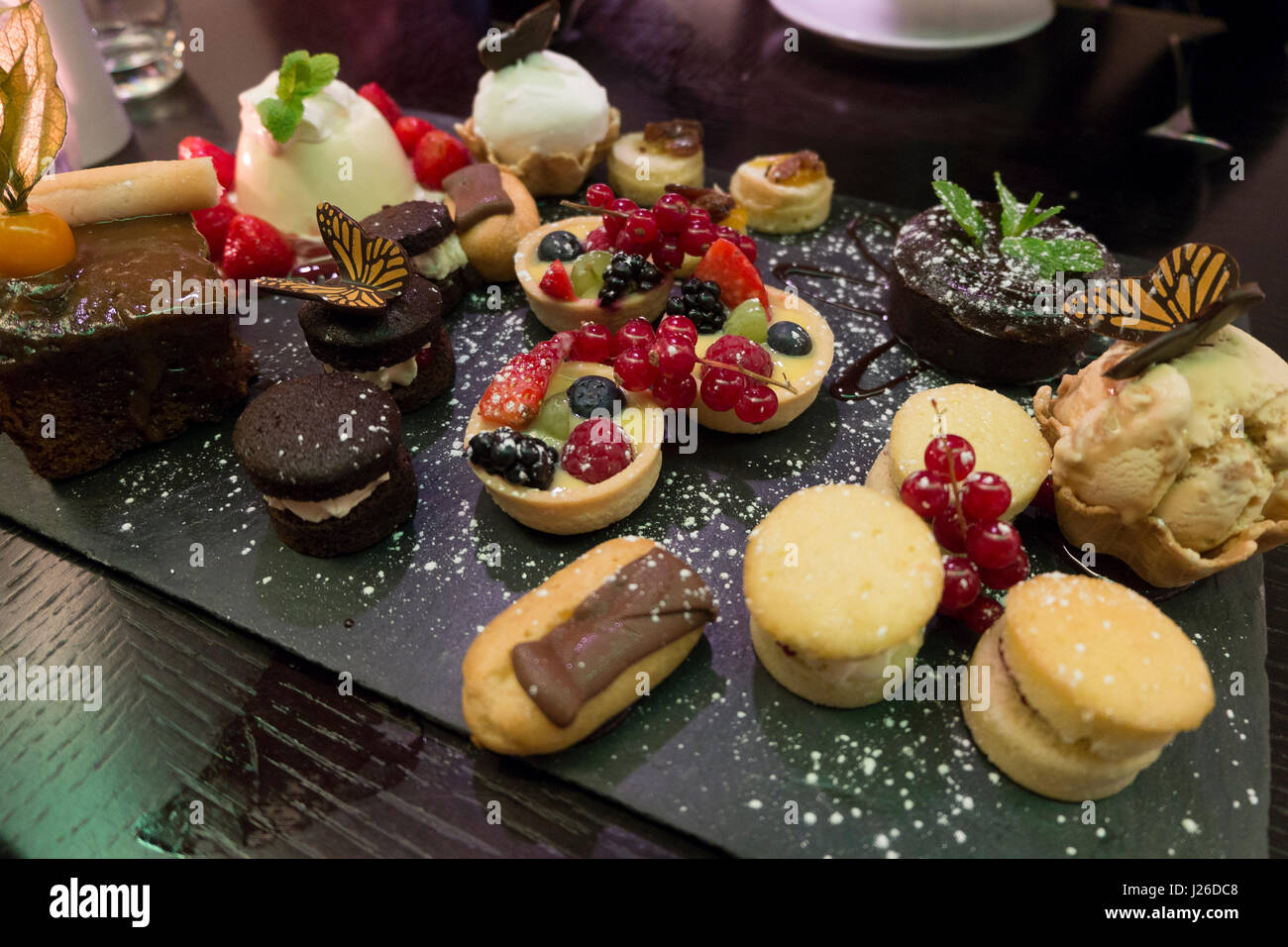 Gourmet desserts Buffet Stockfoto