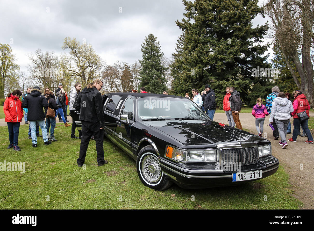 Lincoln Town Car, amerikanische Auto-Liebhaber treffen Stockfoto