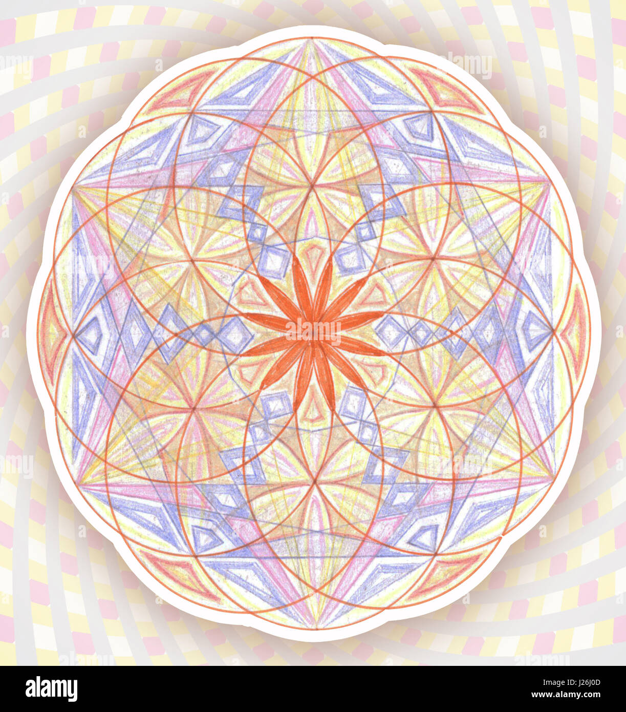 Die heilige Geometrie ist eine der sieben Sprachen Gottes, eines der sieben Codes. Diese Sprache ist nicht durch den Geist verstanden. Diese Sprache wird verstanden. Stockfoto