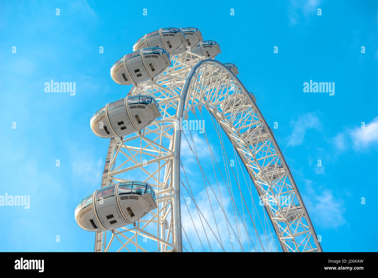 Gondeln, London Eye, Teilansicht, London, London Region, England, Vereinigtes Königreich Stockfoto