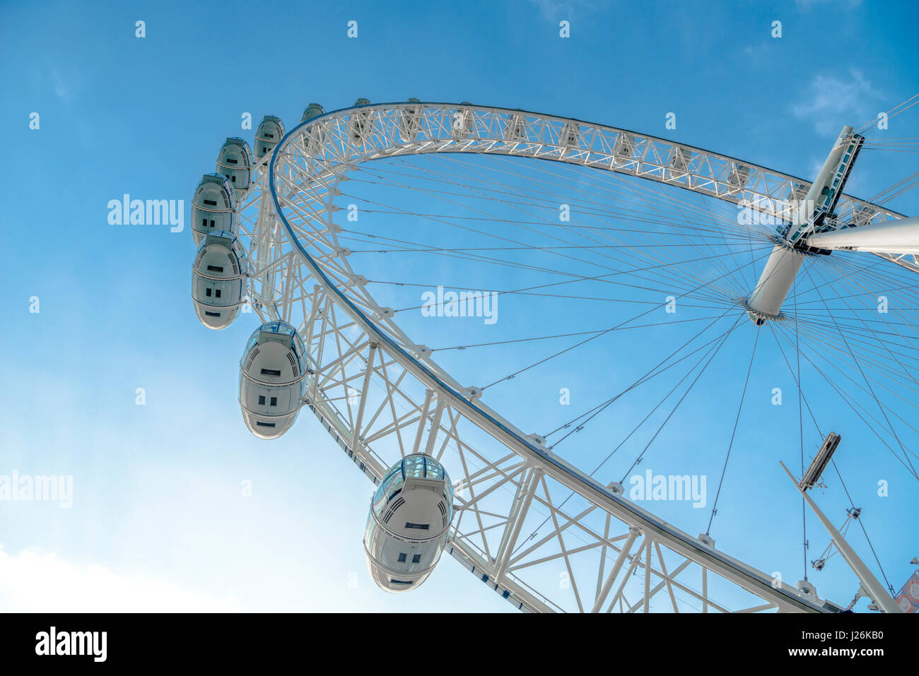 Gondeln, London Eye, Teilansicht, London, London Region, England, Vereinigtes Königreich Stockfoto