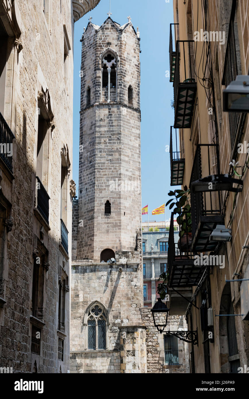 Barcelona (Katalonien, Spanien): historische Gebäude im gotischen Viertel Stockfoto