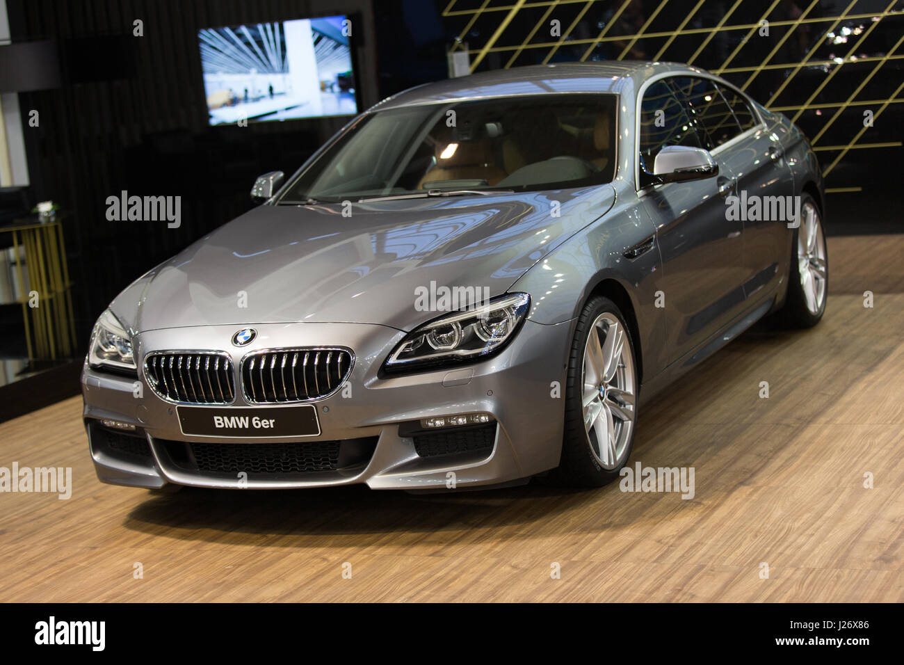 Belgrad, Serbien - 23. März 2017: Neue BMW 6er Reihe präsentiert auf Belgrad 53. Internationalen Automobilausstellung - MSA (OICA). Stockfoto