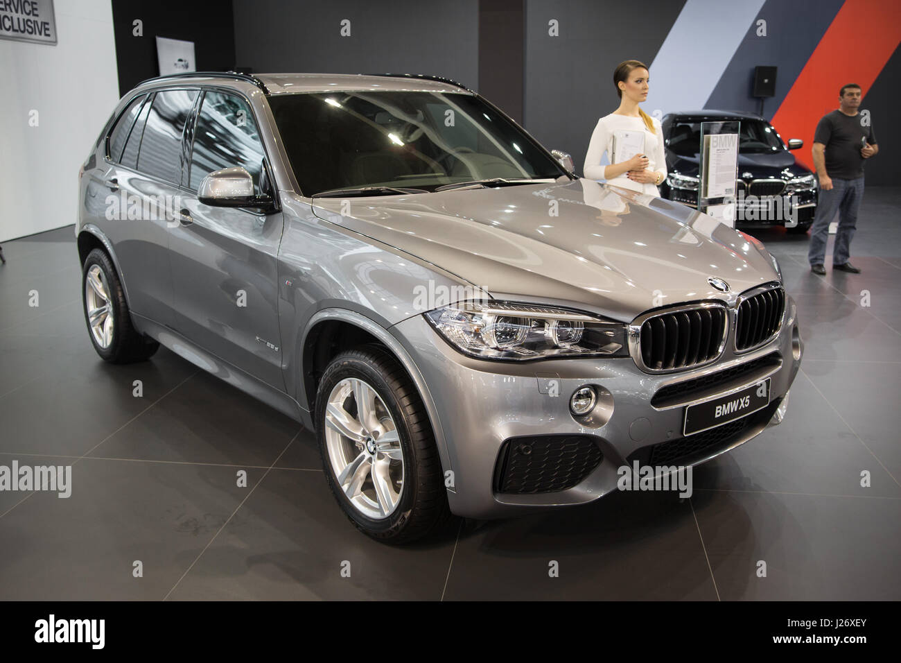 Belgrad, Serbien - 23. März 2017: Neue BMW X5 auf Belgrad präsentiert 53. Internationalen Automobilausstellung - MSA (OICA). Stockfoto