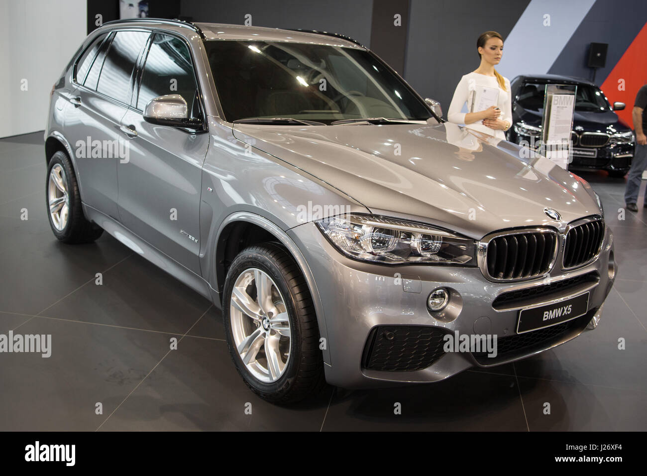 Belgrad, Serbien - 23. März 2017: Neue BMW X5 auf Belgrad präsentiert 53. Internationalen Automobilausstellung - MSA (OICA). Stockfoto