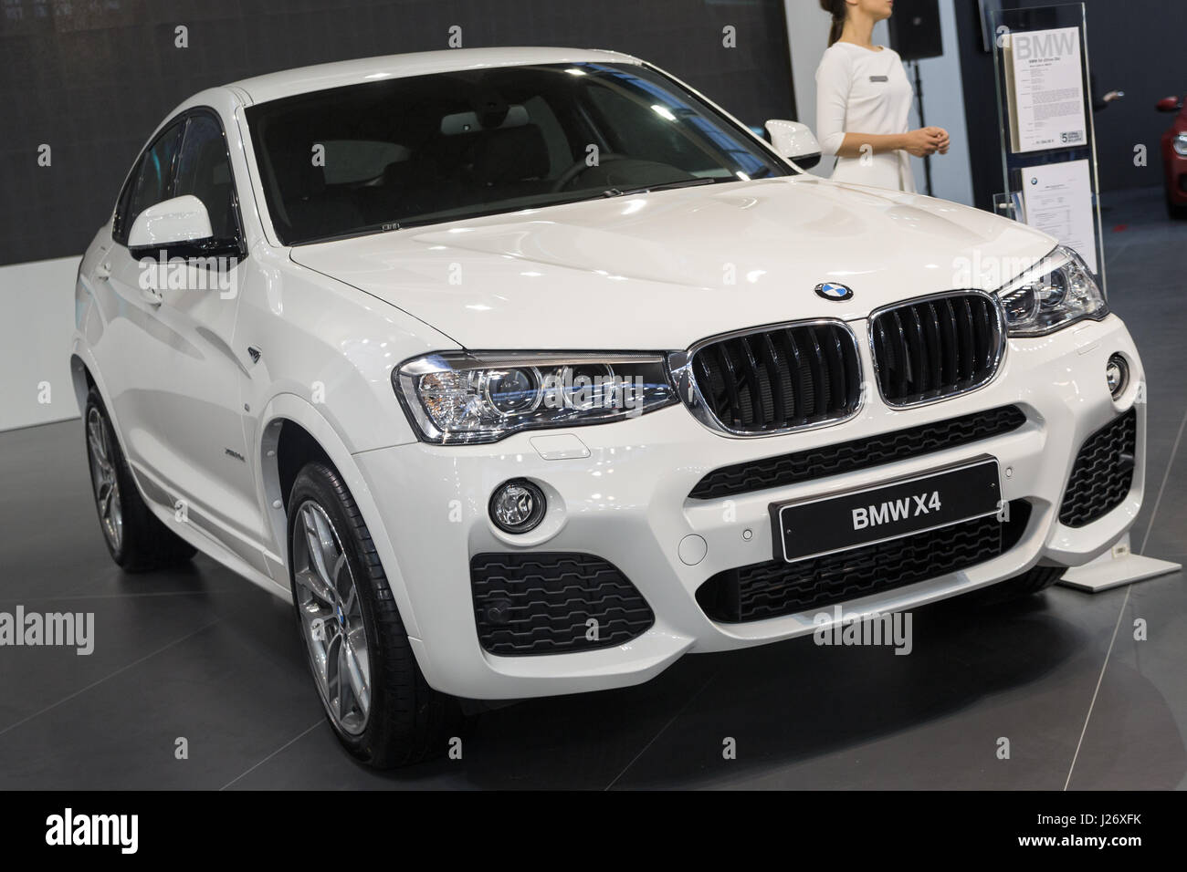 Belgrad, Serbien - 23. März 2017: Neue BMW X4 auf Belgrad präsentiert 53. Internationalen Automobilausstellung - MSA (OICA). Stockfoto