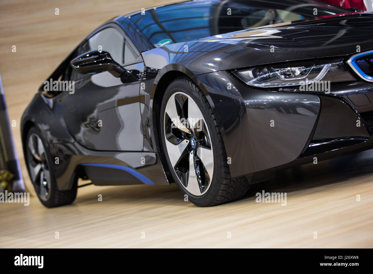 Belgrad, Serbien - 23. März 2017: Neue BMW i8 Concept Cars präsentiert auf Belgrad 53. Internationalen Automobilausstellung - MSA (OICA). Stockfoto