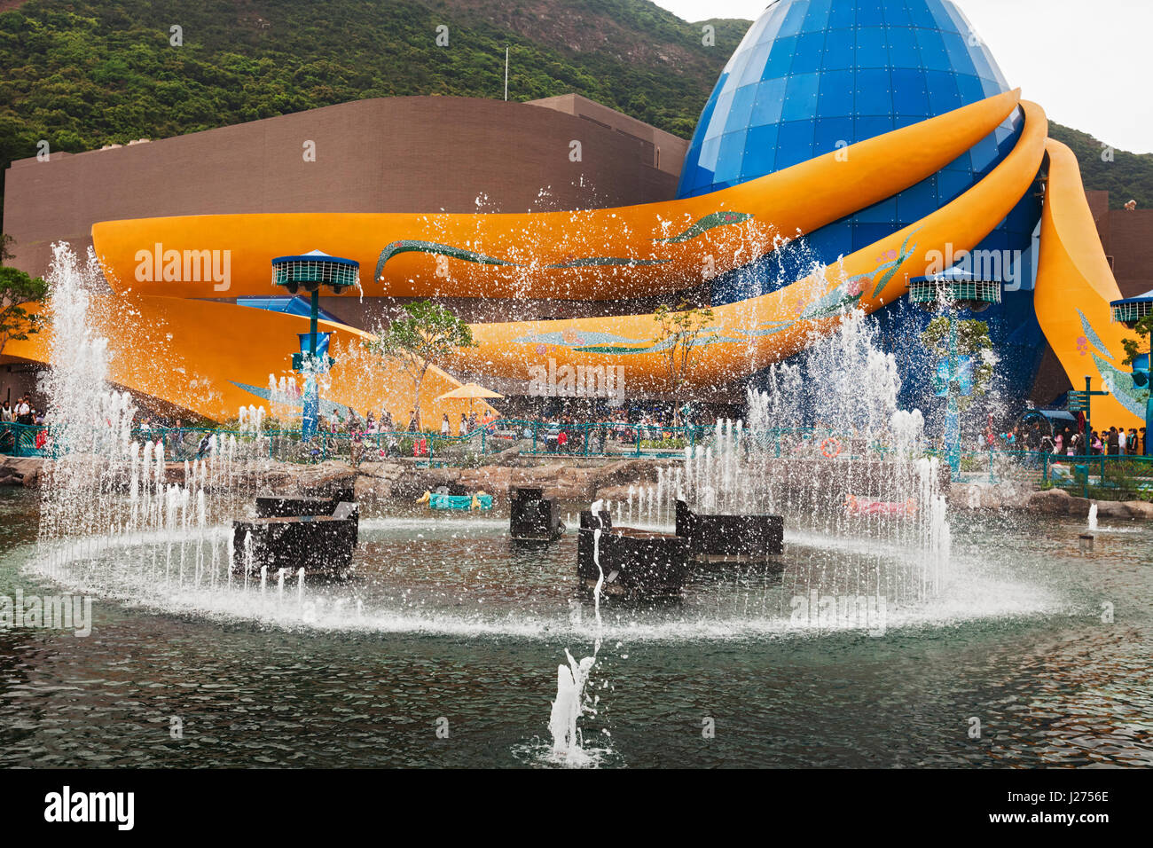 HONG KONG, 5. April 2011 - Grand Aquarium im Ocean Park Hong Kong. Stockfoto