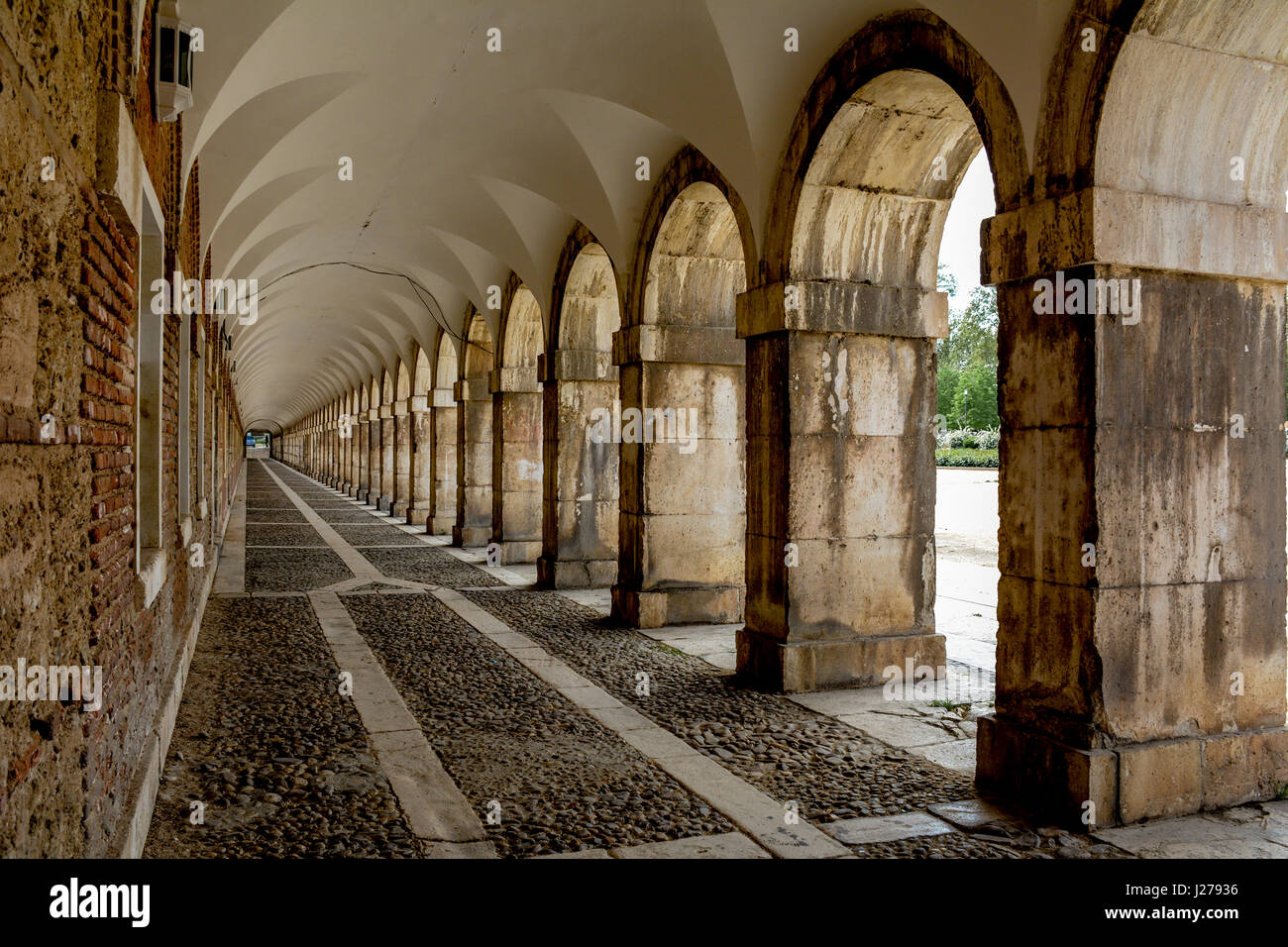 Gängen des Palastes von Aranjuez Stockfoto