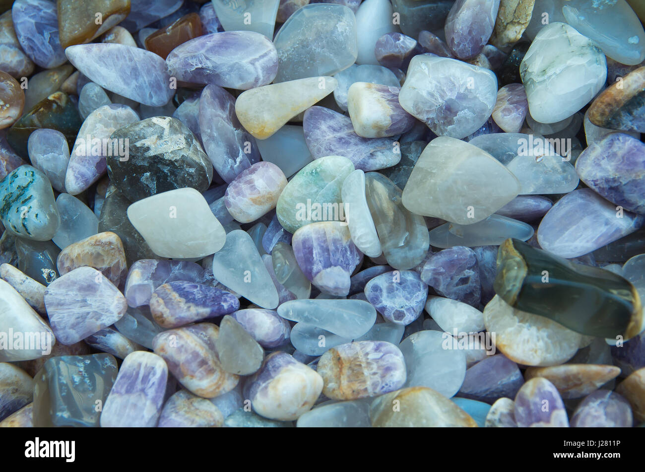 Schönen bunten Steinen geeignet für Hintergrund Stockfoto