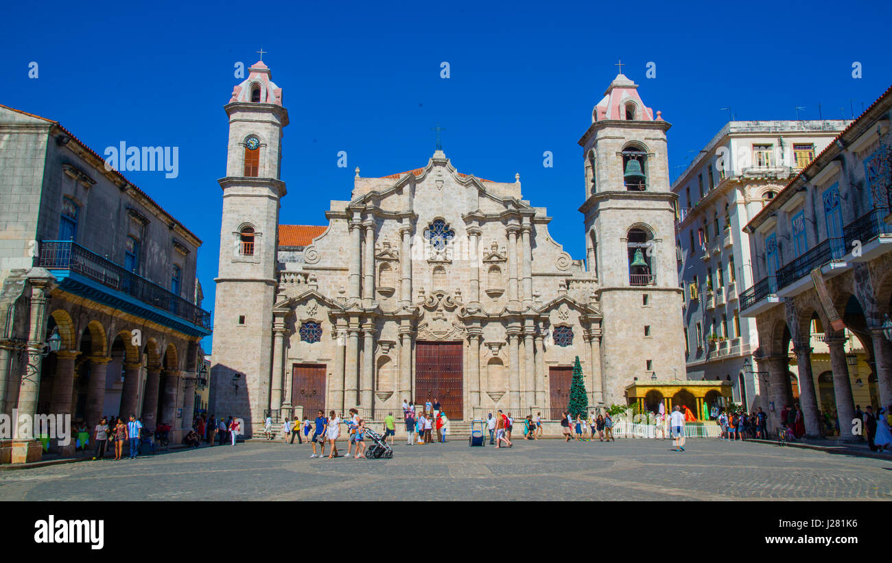 Kathedrale von Havanna am Plaza De La catedral Stockfoto