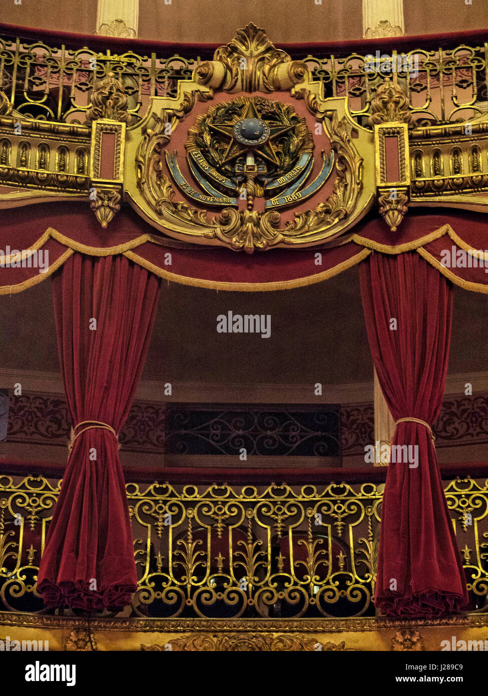 Südamerika, Amazonas, Manaus, Amazonas Theater Präsidentenloge Stockfoto