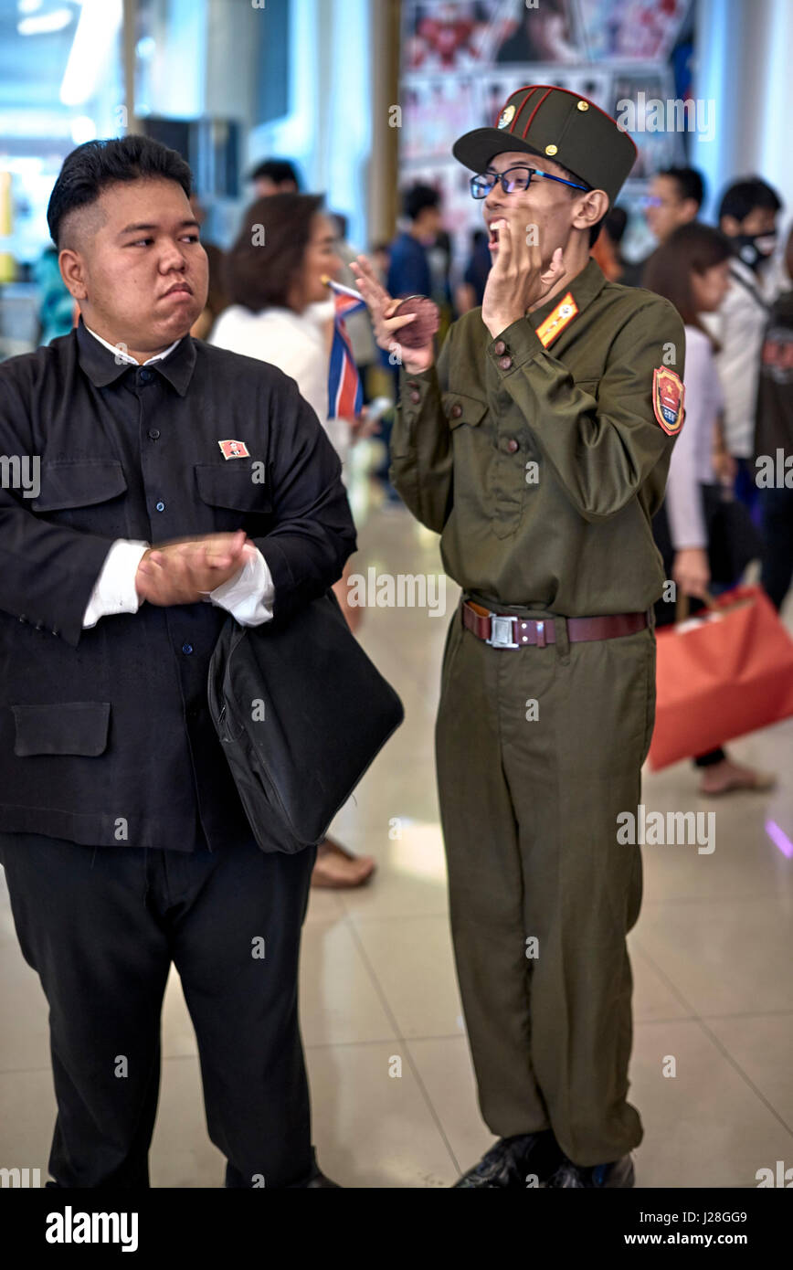Cosplay Teilnehmer gekleidet als Kim Jong UN, Comic Con, Bangkok, Thailand, 2017 Stockfoto