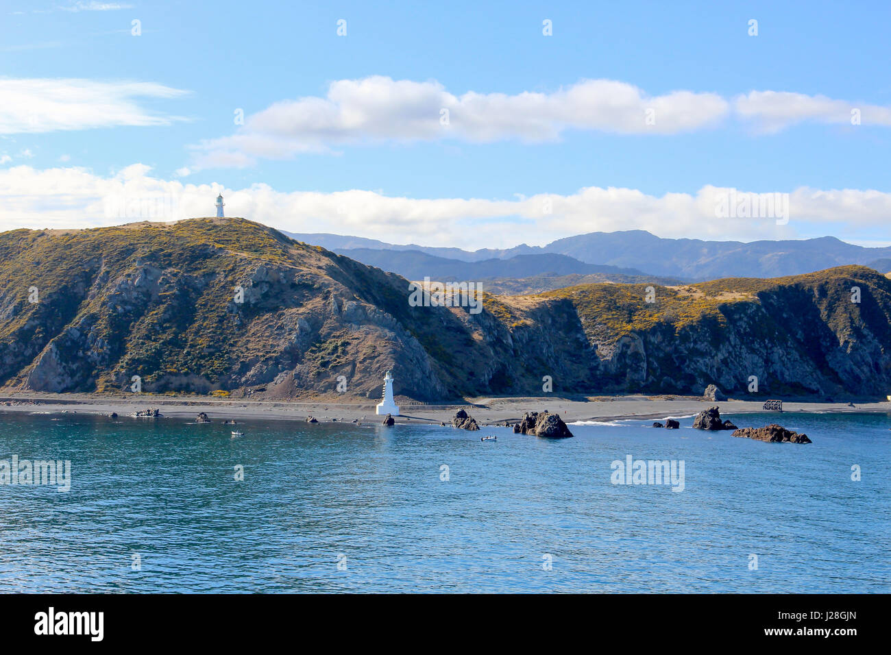 Neuseeland, Südinsel, Marlborough, Port Underwood, Picton, Kreuzung auf der Nordinsel Stockfoto