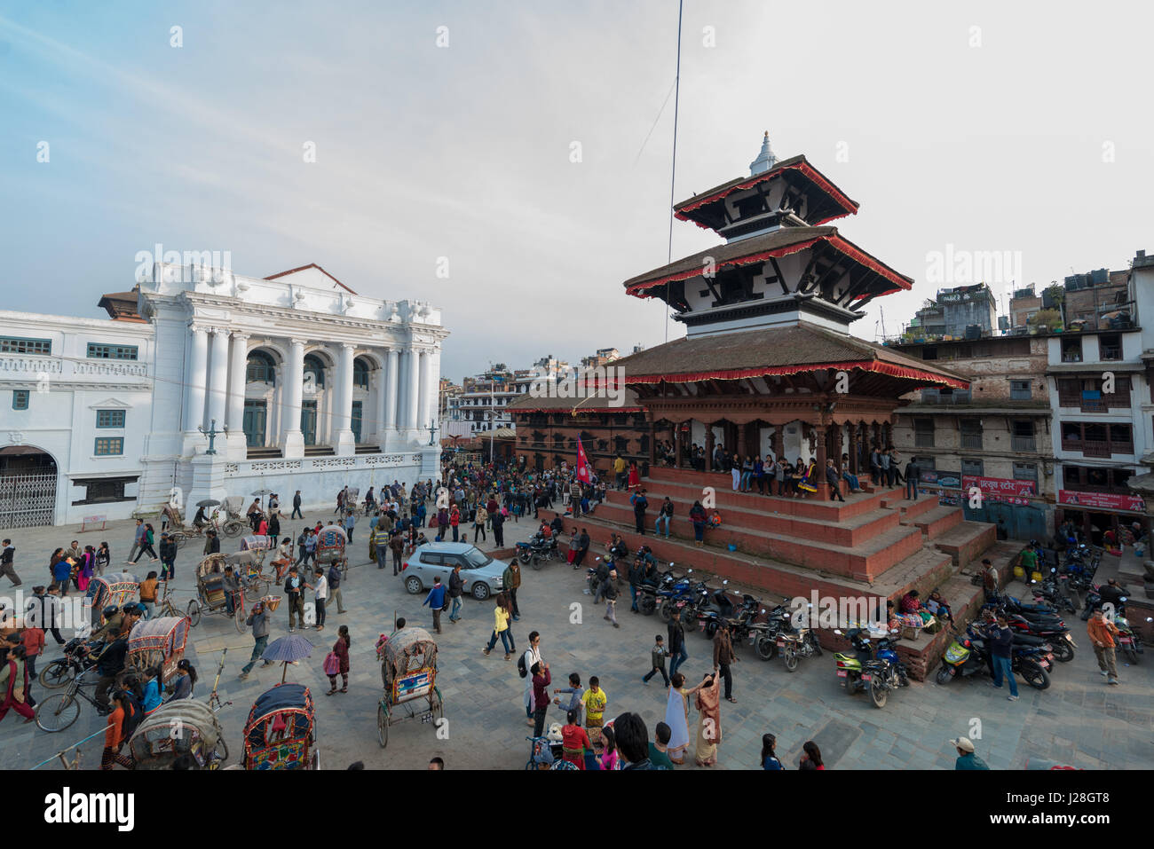 Nepal, Zentralregion, Kathmandu, Hindu-Tempel, Maju Dega und Gaddi Baithak am Durbar Square in Kathmandu Stockfoto