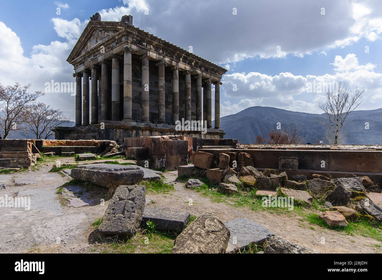 Armenien, Provinz Kotayk, Garni, der Tempel von Garni wurde mit Mitteln der Roman Emperor Nero gebaut. Stockfoto