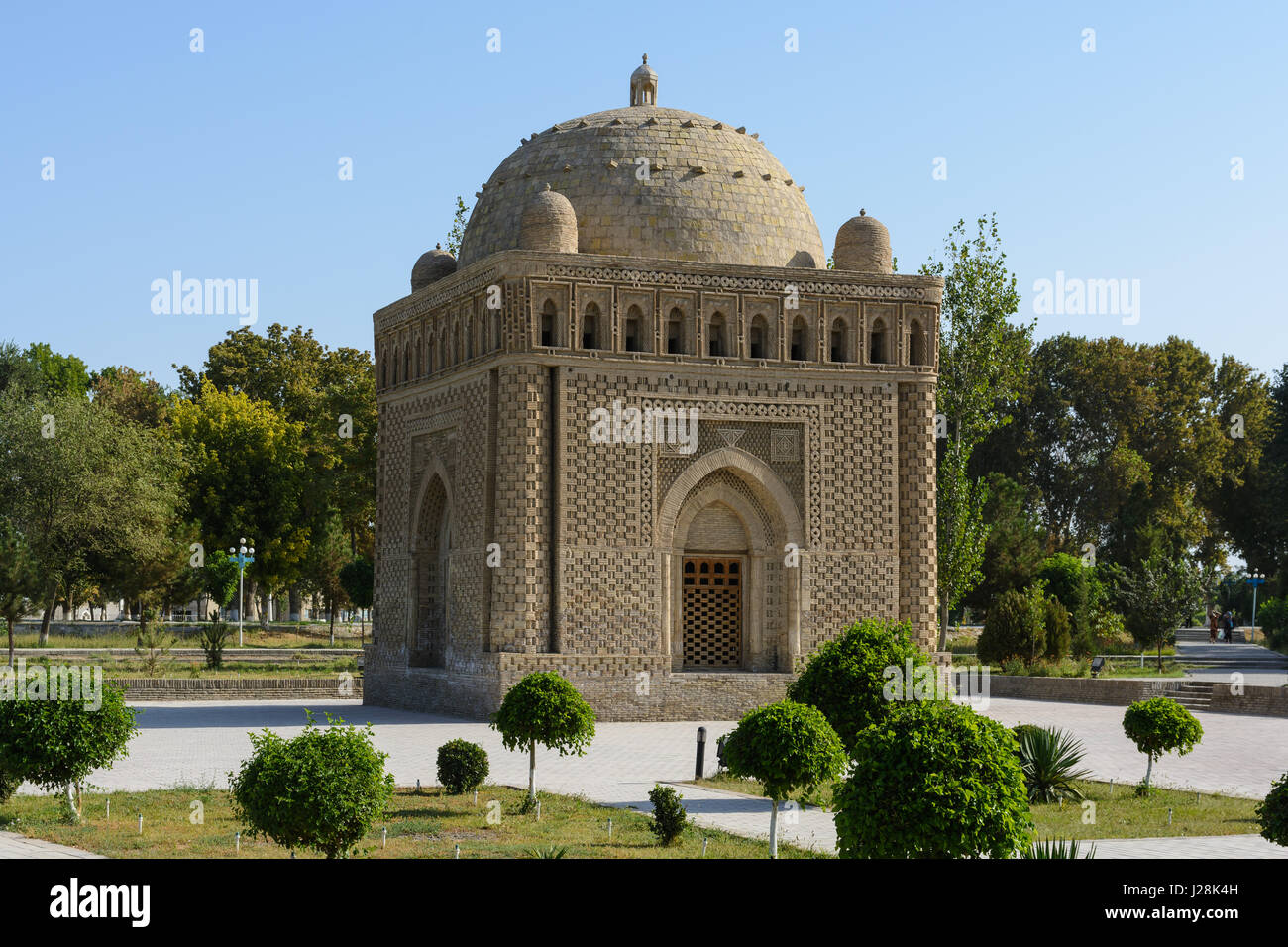 Usbekistan, Buchara Provinz Buchara, Samaniden-Mausoleum aus dem 10. Jahrhundert, das älteste islamische Gebäude in Zentralasien Stockfoto