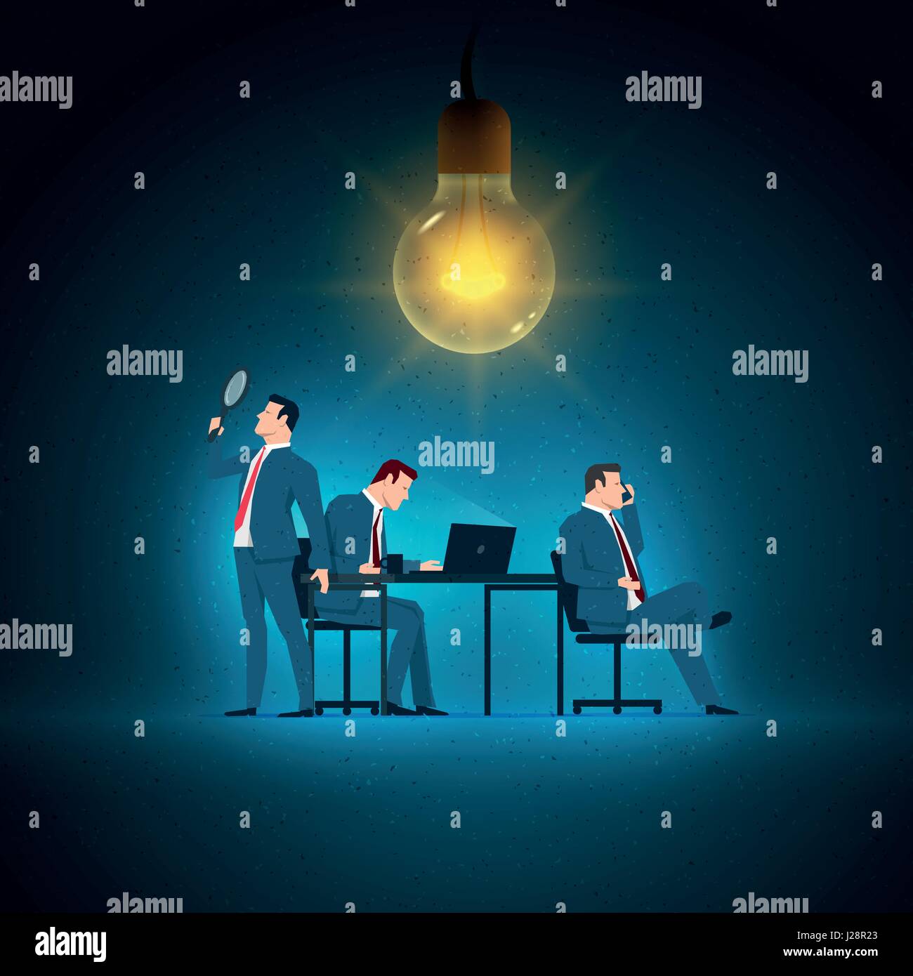 Business Konzept Abbildung. Business Team arbeiten. Elemente werden separat in Vektordatei geschichtet. Stock Vektor