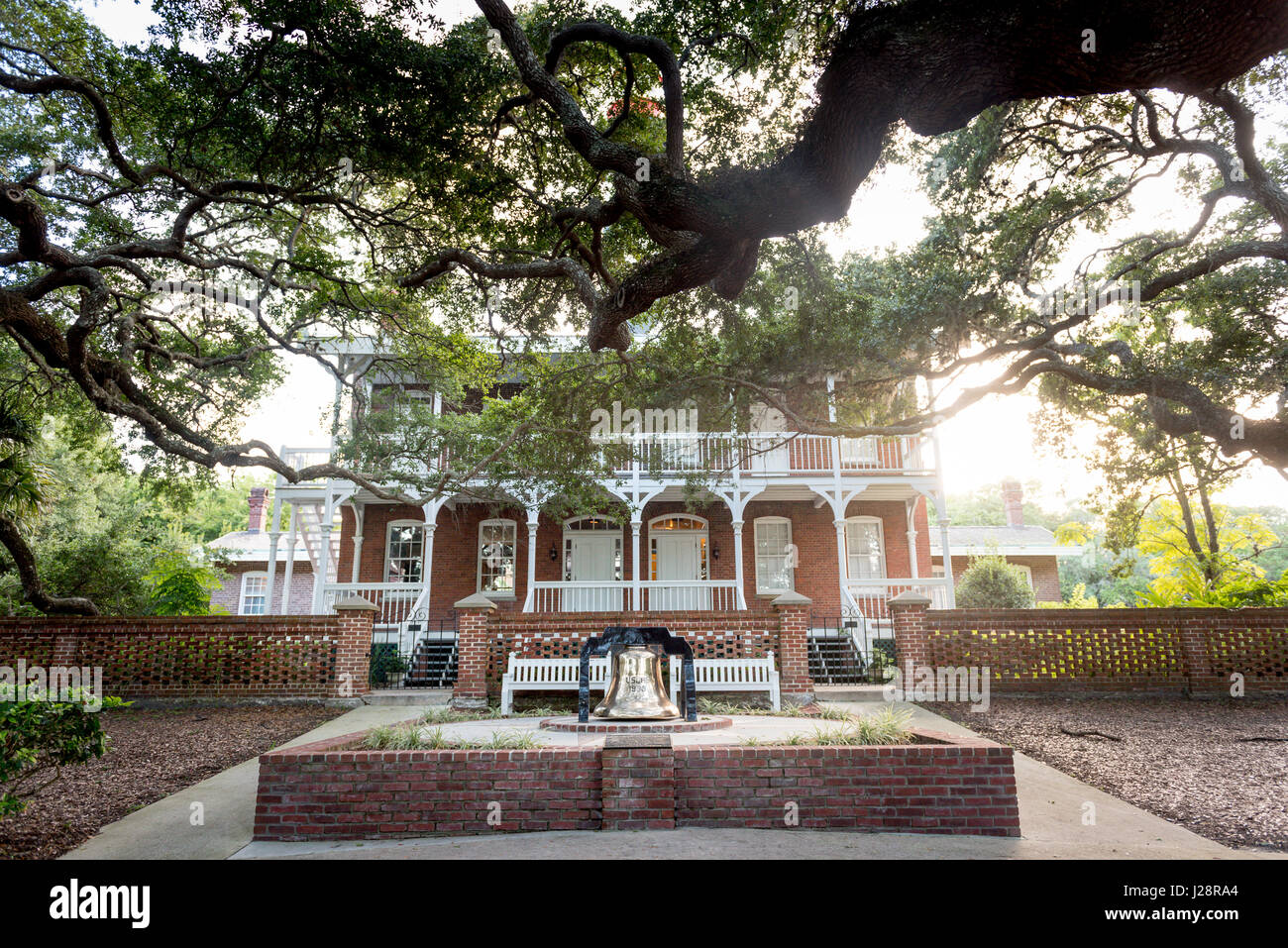 Alten Backstein-Haus in der ältesten Stadt in den USA Stockfoto