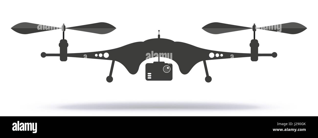 Drone Symbol Vektor Illustration auf weißem Hintergrund Stock Vektor