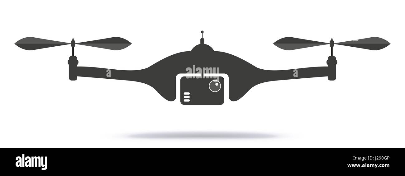 Drone Symbol Vektor Illustration auf weißem Hintergrund Stock Vektor