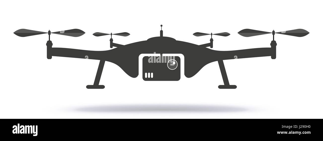 Drone Symbol Vektor Illustration auf weißem Hintergrund Stock Vektor