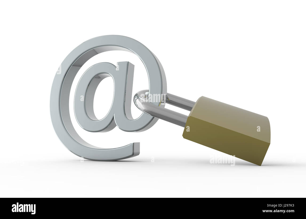 Padloch mit e-Mail-Symbol: sichere Internet-Konzept Stockfoto