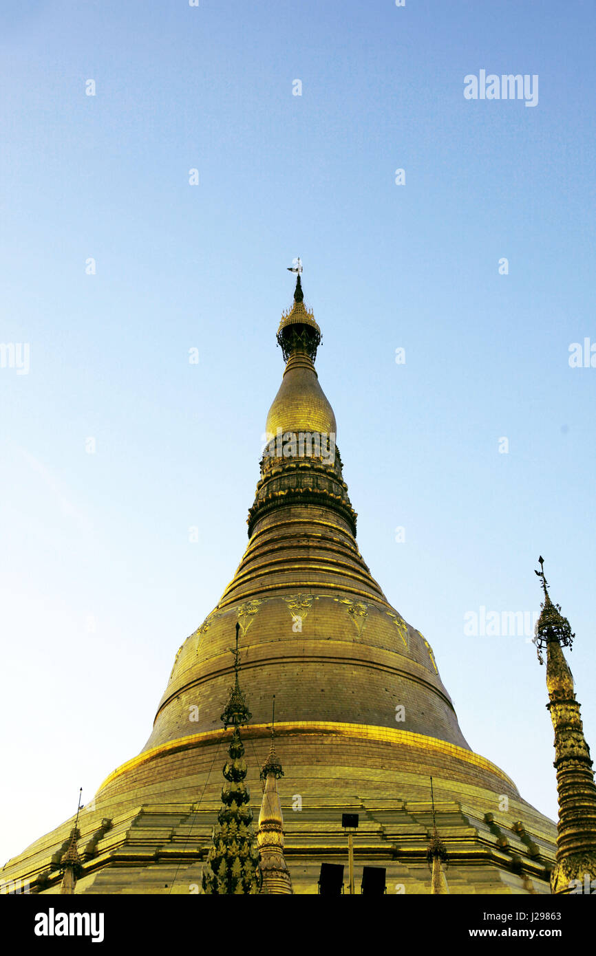 Detail von der Shwedagon-Pagode in Yangon Stockfoto