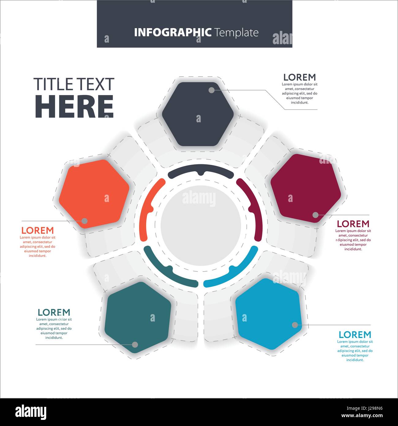 Abstrakte Infografiken Nummer Optionen Vorlage. Vektor-Illustration. Einsetzbar für Workflow-Layout, Grafik, Schritt Geschäftsoptionen, Banner, Web desig Stock Vektor