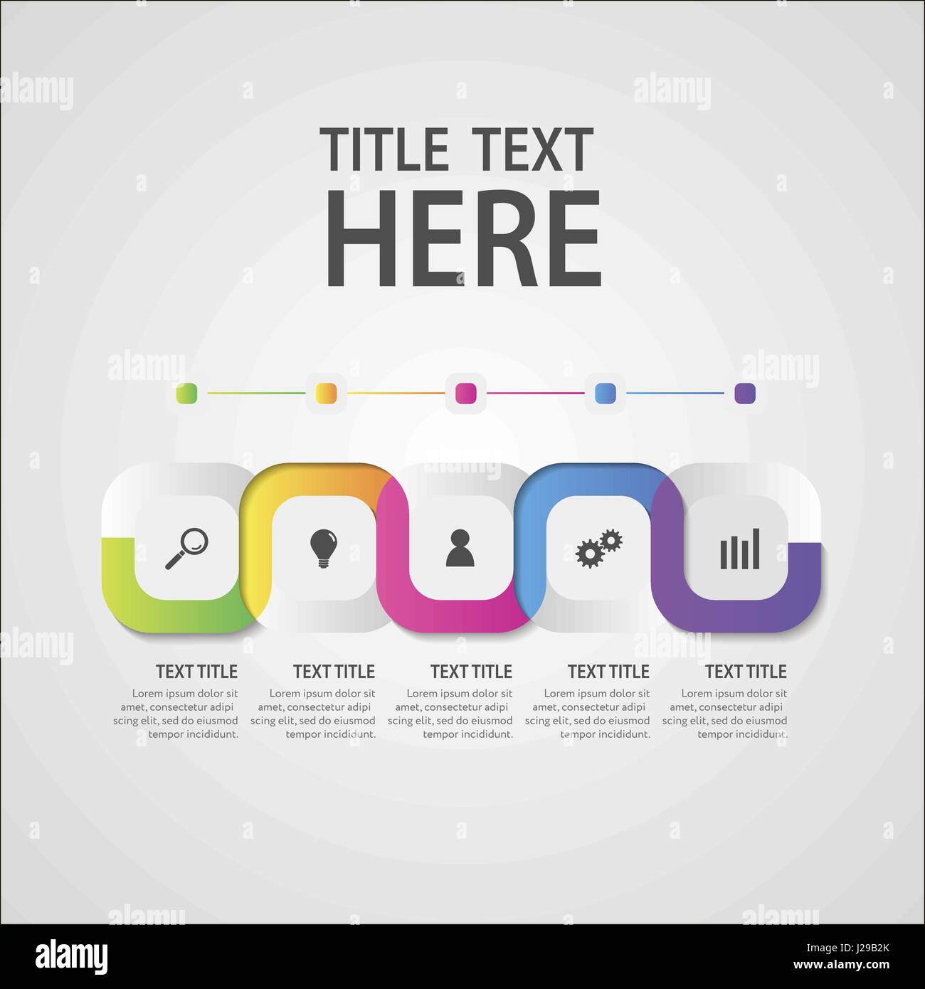 Infografik Geschäftskonzept - Vektor-Set der Infografik Elemente im flachen Design-Stil für Präsentation, Broschüre, Website. Vektor-Icons set. Stock Vektor