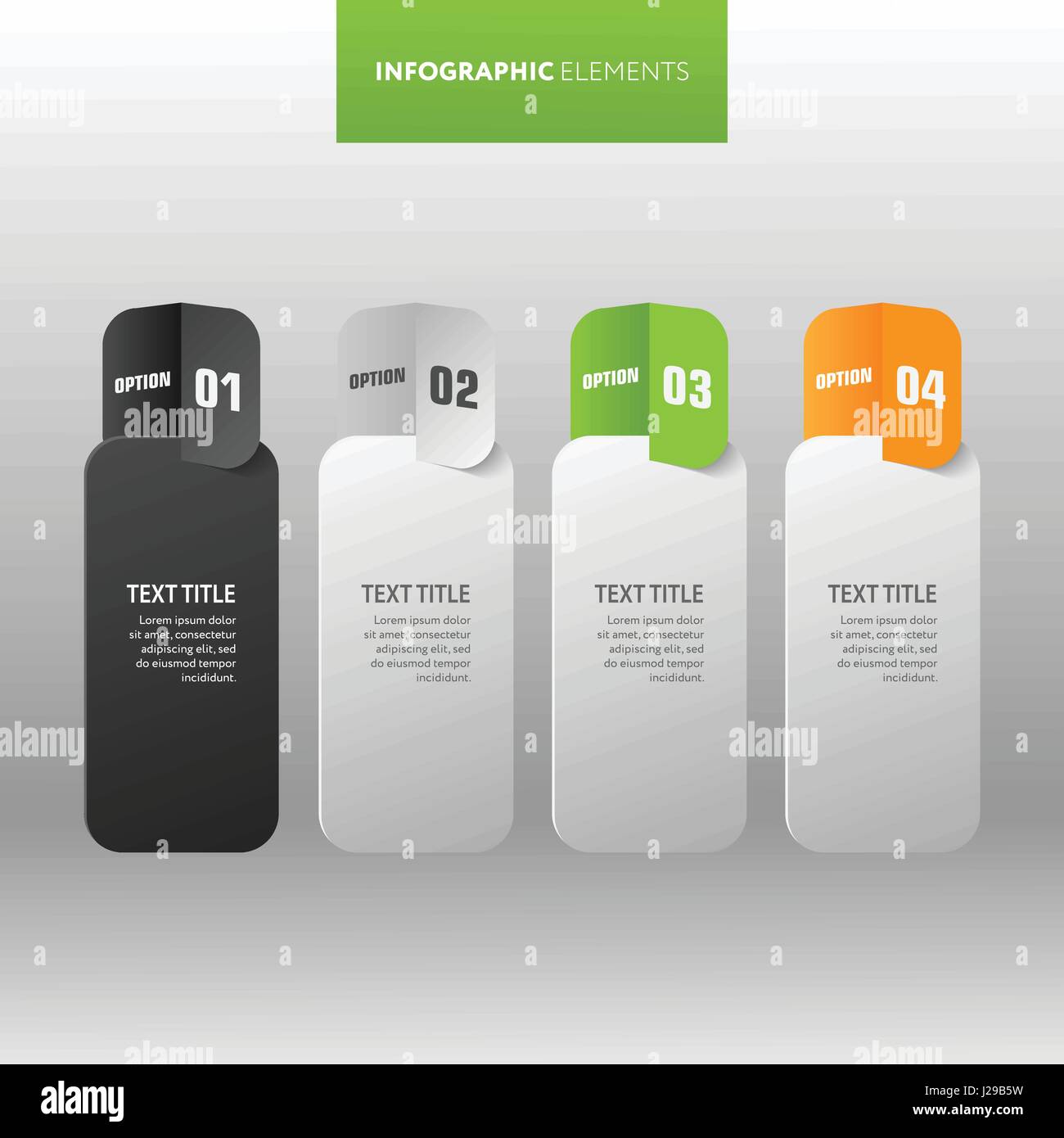 Infografik Geschäftskonzept - Vektor-Set der Infografik Elemente im flachen Design-Stil für Präsentation, Broschüre, Website. Vektor-Icons set. Stock Vektor