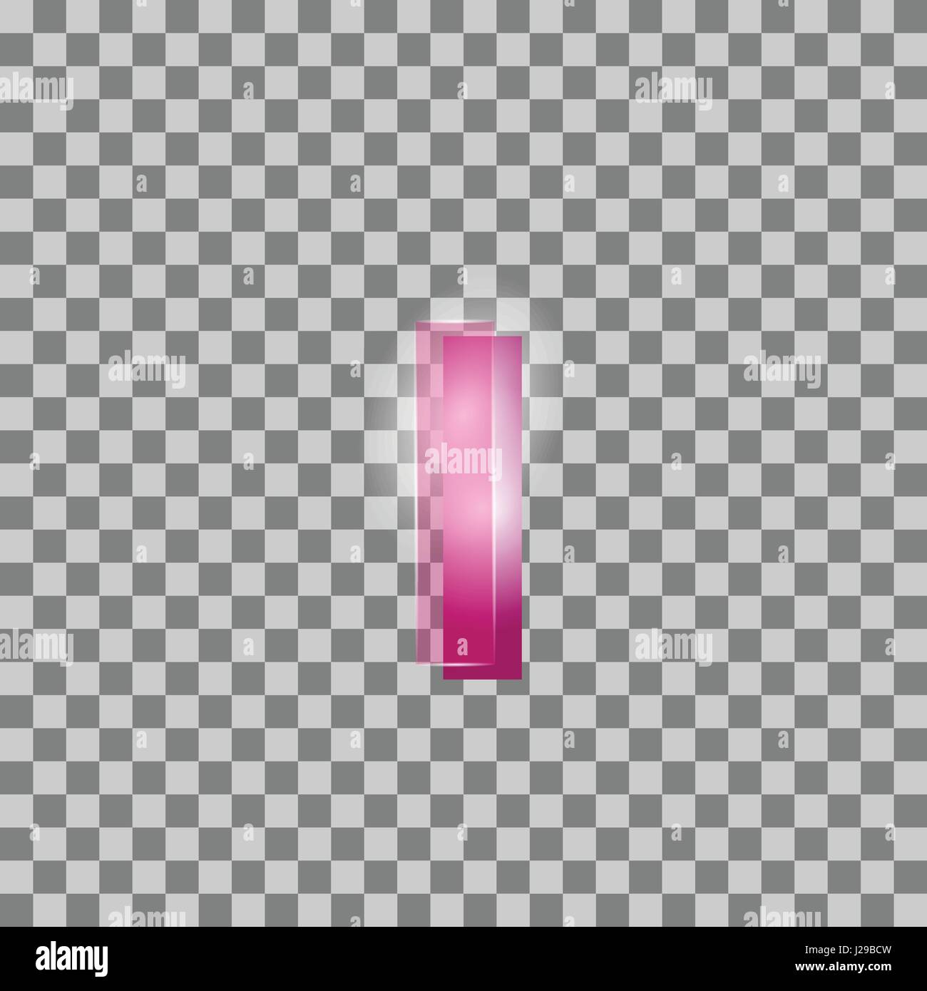 Vektor. Briefe sind in Farbe, sondern isoliert Hintergrund rosa. Einsetzbar für Design. Brief: Ich Stock Vektor