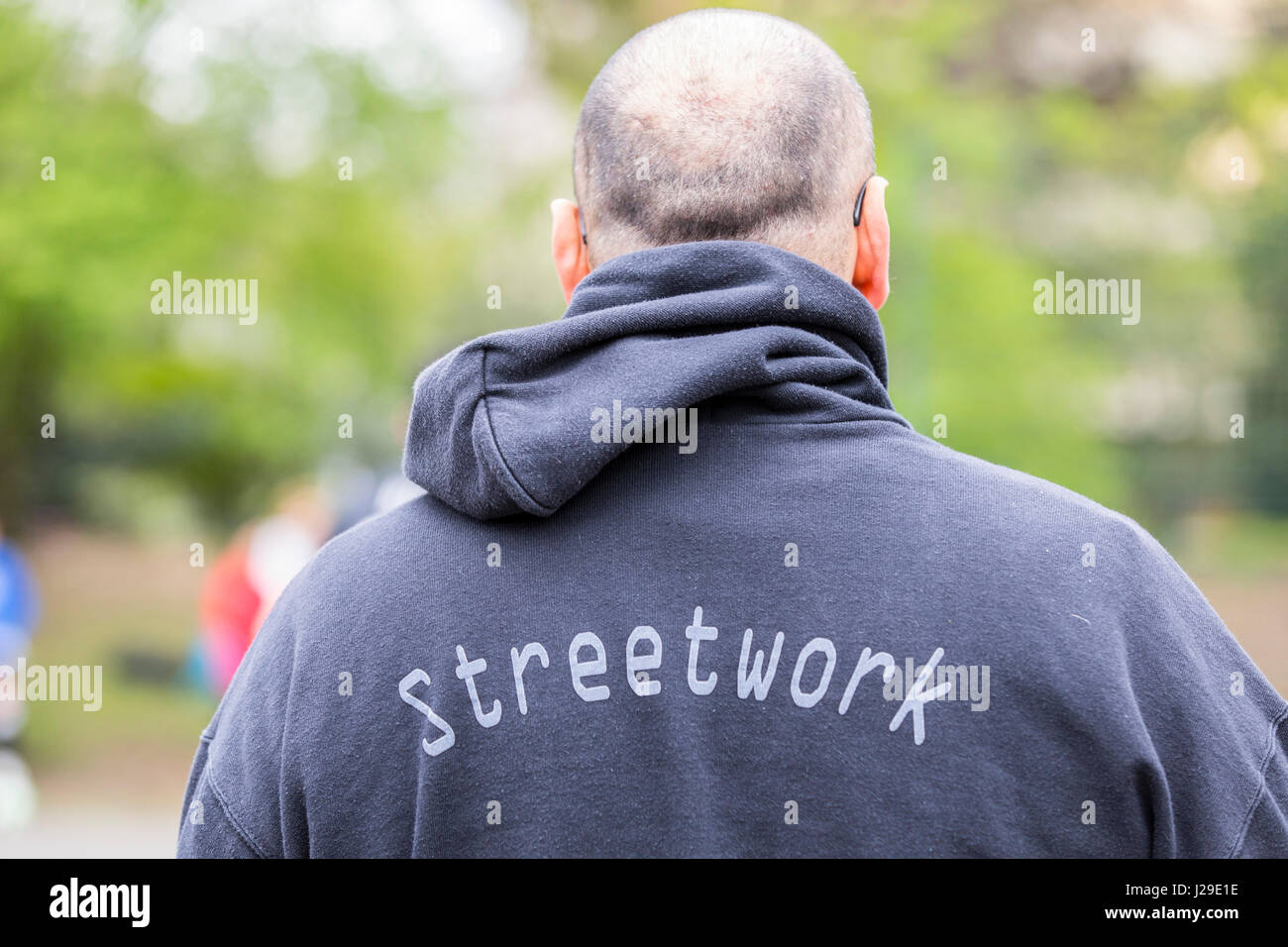 Streetworkerin, Sozialarbeiter, Stockfoto