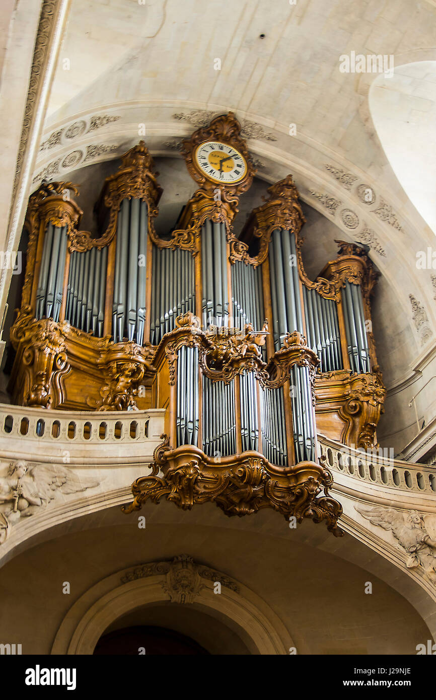 Frankreich, Paris, Kirche Saint-Roch, große Organe, durch Aristide Cavaillé-Coll Stockfoto