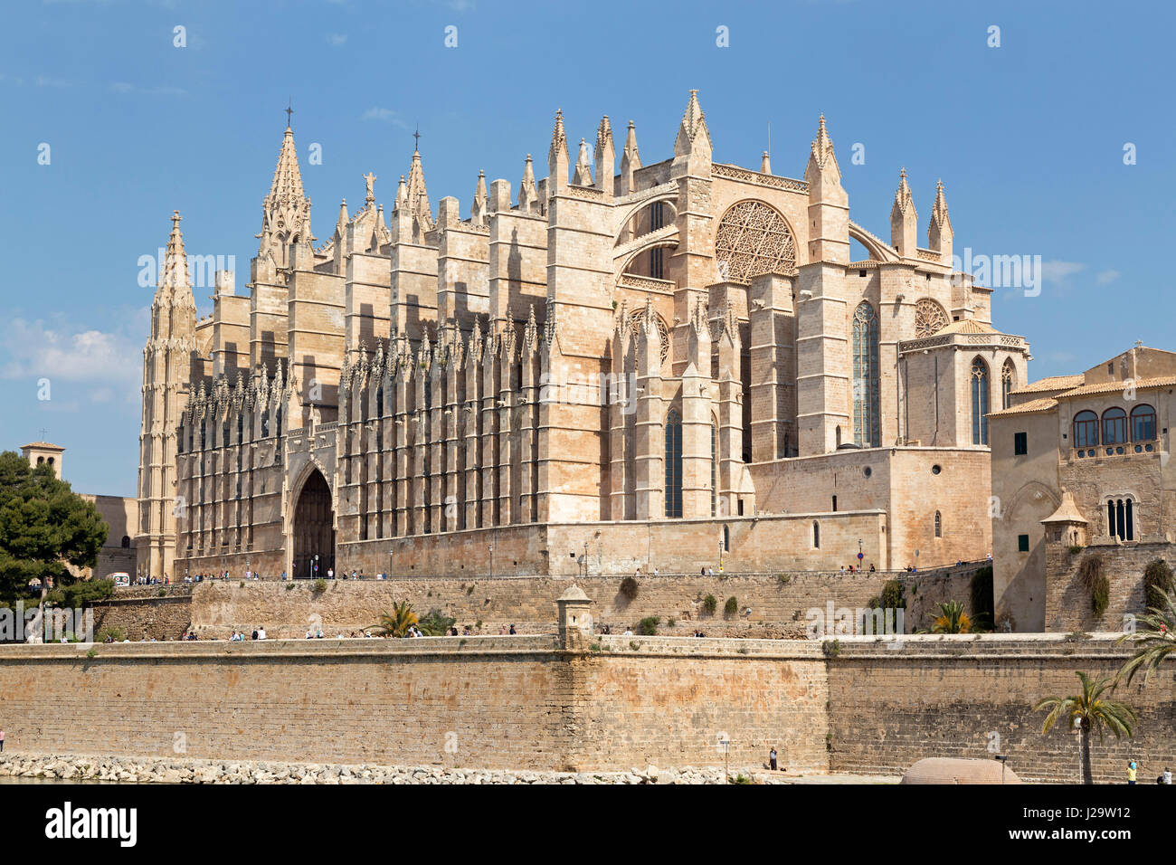 Kathedrale La Seu in Palma de Mallorca, Spanien Stockfoto