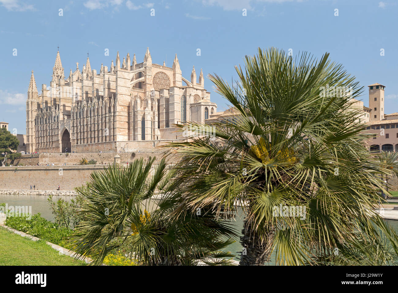 Kathedrale La Seu in Palma de Mallorca, Spanien Stockfoto